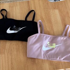 Nike Black and Light Pink Sports Bras Set